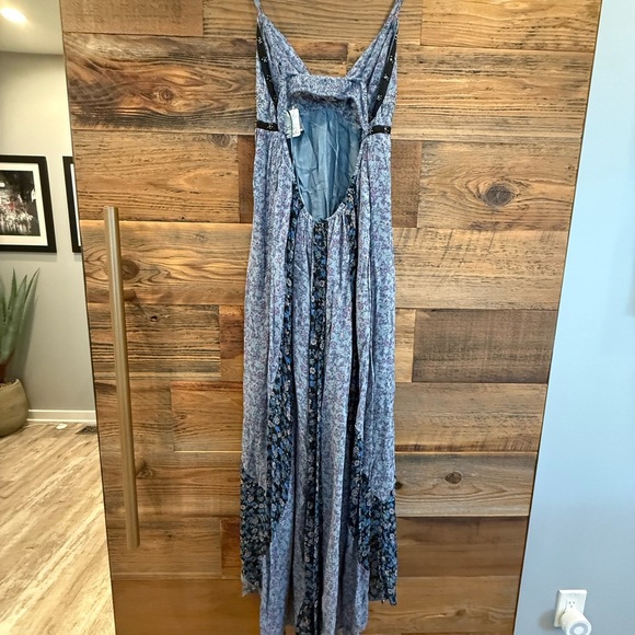 Free People Forever Time Backless Blue Floral Maxi Dress NWT - Picture 7 of 12